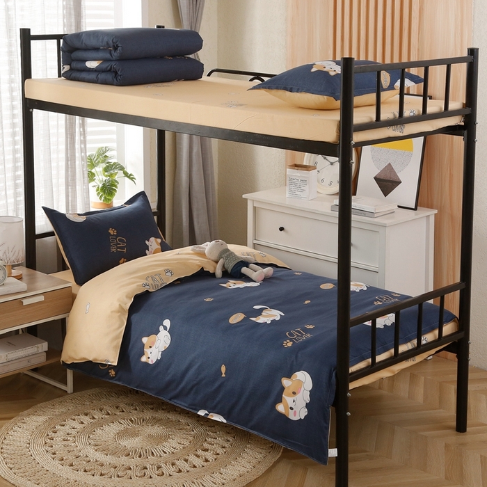 91家纺网 家纺一手货源 找家纺 （总）友承家纺 【拎包入住】2026新款大学生宿舍床单人三件套床上用品被褥全套一整套被套被子四件套六