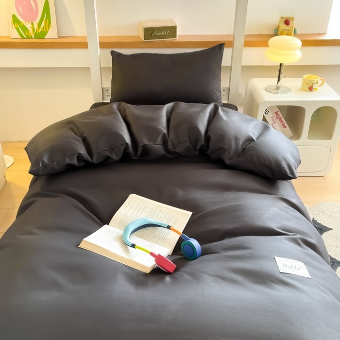 91家纺网 家纺一手货源 找家纺 友承家纺 拎包入住2026新款大学生宿舍床单人三件套床上用品被褥全套一整套被套被子四件套六件套床垫枕芯被芯棉被 深灰