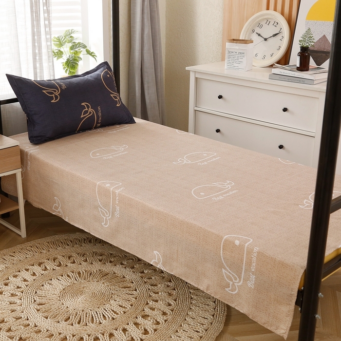 91家纺网 家纺一手货源 找家纺 友承家纺 【拎包入住】2026新款大学生宿舍床单人三件套床上用品被褥全套一整套被套被子四件套六 鲸鱼