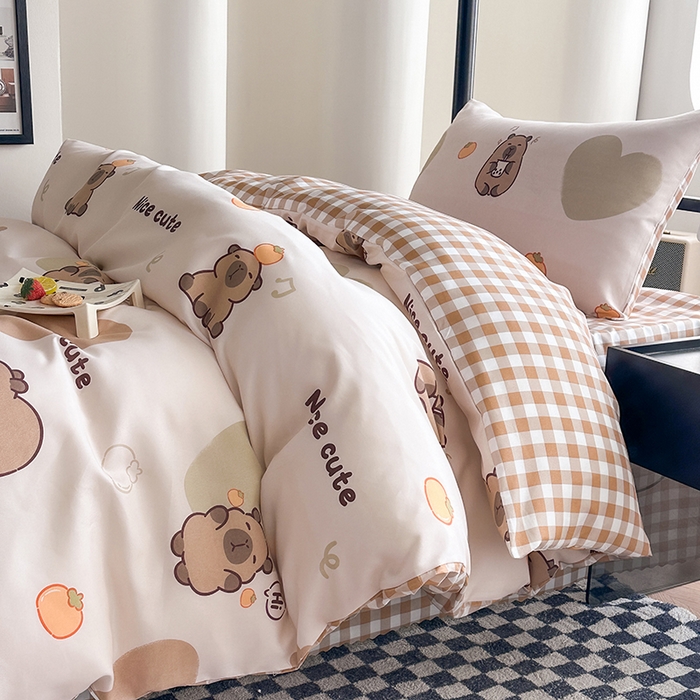 91家纺网 家纺一手货源 找家纺 友承家纺 【拎包入住】2026新款大学生宿舍床单人三件套床上用品被褥全套一整套被套被子四件套六 萌萌
