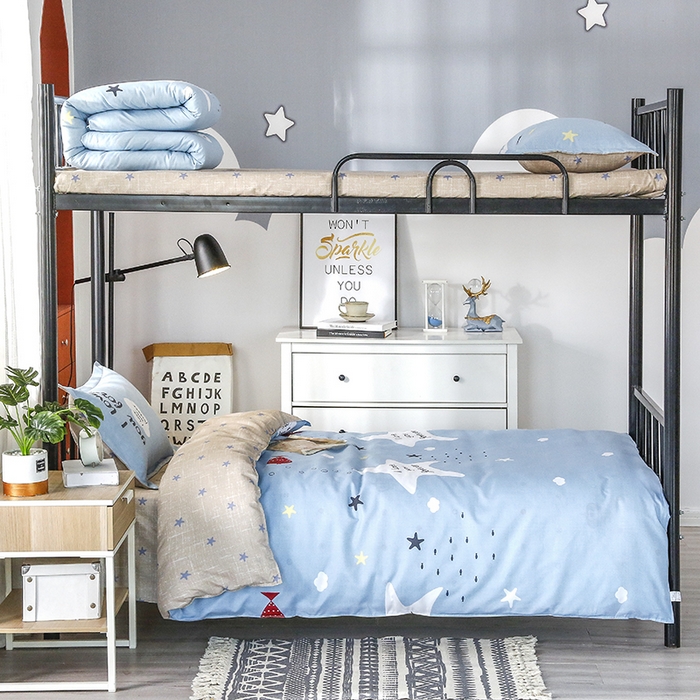 91家纺网 家纺一手货源 找家纺 友承家纺 【拎包入住】2026新款大学生宿舍床单人三件套床上用品被褥全套一整套被套被子四件套六 深海情缘