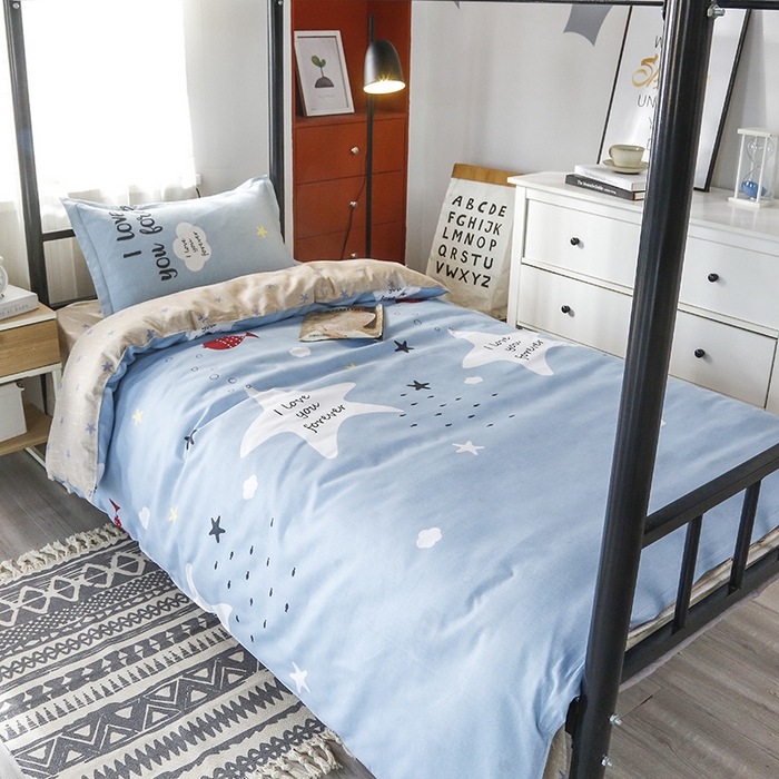 91家纺网 家纺一手货源 找家纺 友承家纺 【拎包入住】2026新款大学生宿舍床单人三件套床上用品被褥全套一整套被套被子四件套六 深海情缘