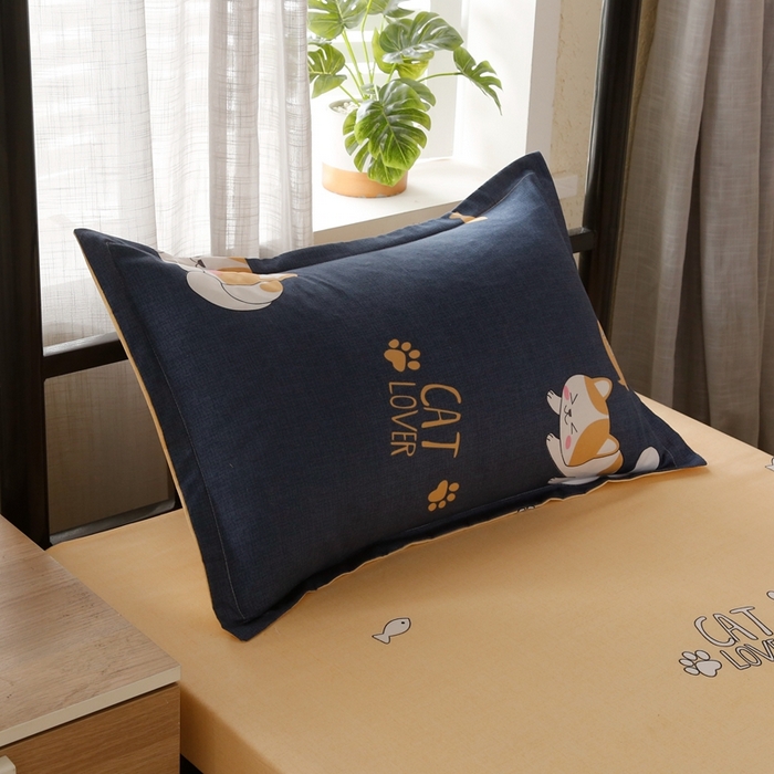 91家纺网 家纺一手货源 找家纺 友承家纺 【拎包入住】2026新款大学生宿舍床单人三件套床上用品被褥全套一整套被套被子四件套六 淘气猫兰