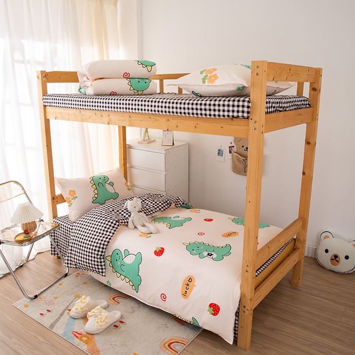 91家纺网 家纺一手货源 找家纺 友承家纺 【拎包入住】2026新款大学生宿舍床单人三件套床上用品被褥全套一整套被套被子四件套六 小恐龙