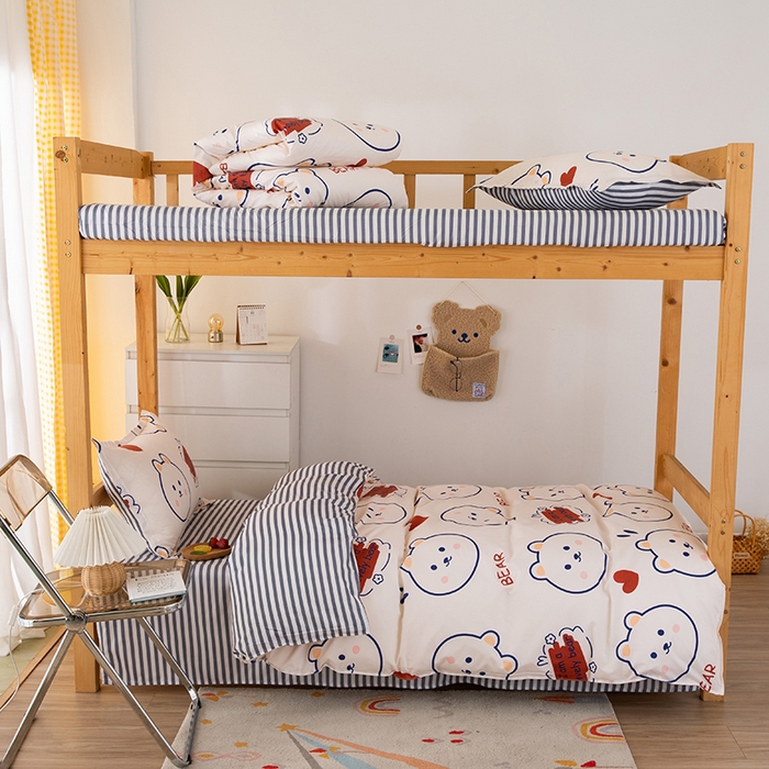 91家纺网 家纺一手货源 找家纺 友承家纺 【拎包入住】2026新款大学生宿舍床单人三件套床上用品被褥全套一整套被套被子四件套六 小可爱