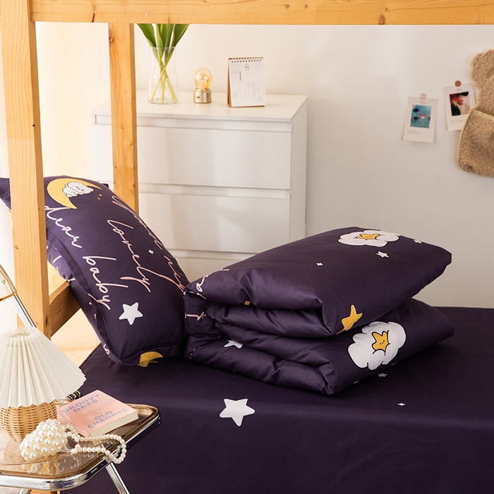 91家纺网 家纺一手货源 找家纺 友承家纺 【拎包入住】2026新款大学生宿舍床单人三件套床上用品被褥全套一整套被套被子四件套六 星空之约