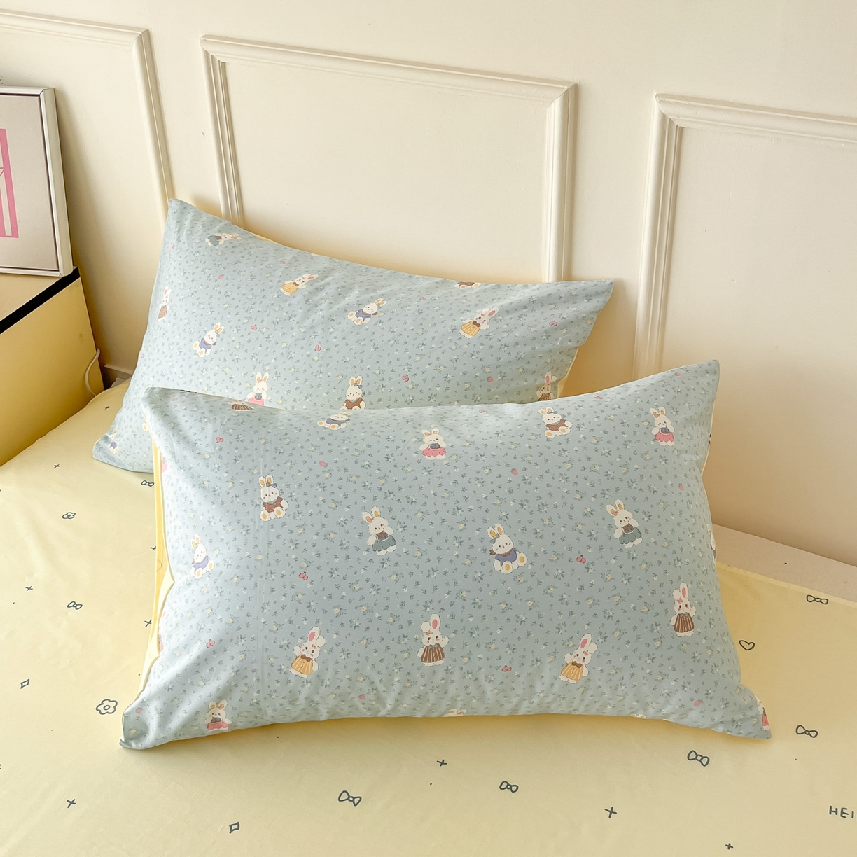 西引力 2026新款40支全棉斜纹印花单枕套 告白兔