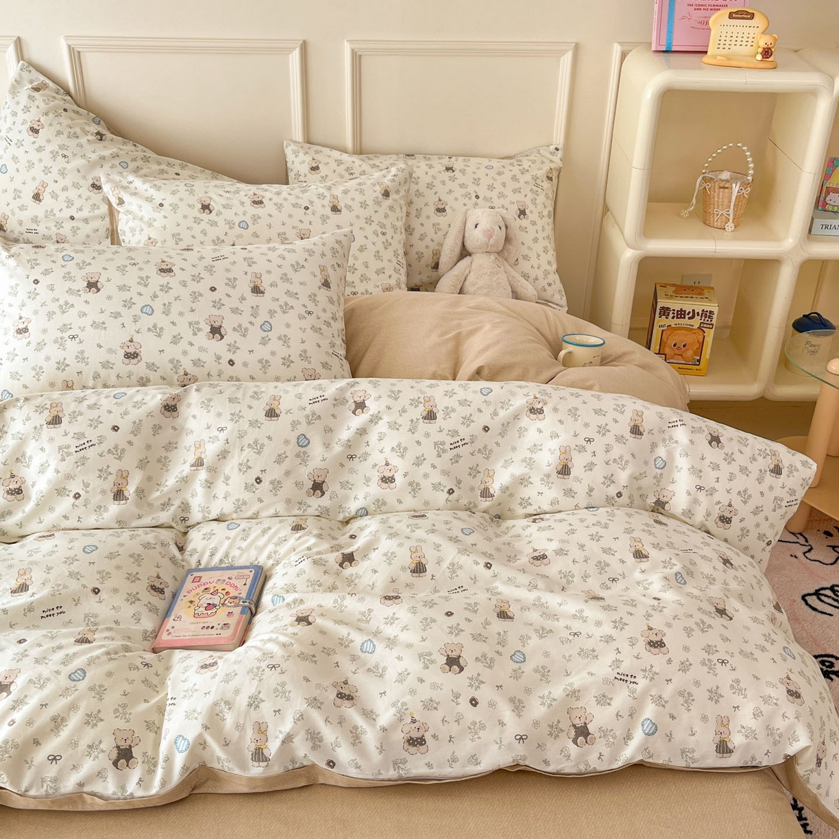 91家纺网 家纺一手货源 找家纺 西引力 2026新款40支全棉斜纹印花单枕套 栗子狗