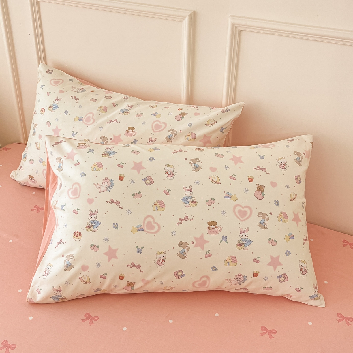 西引力 2026新款40支全棉斜纹印花单枕套 生日派对