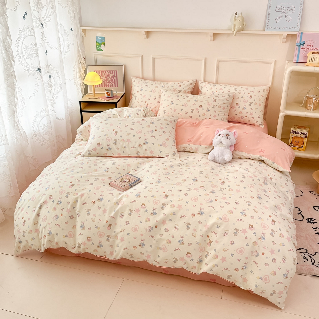 91家纺网 家纺一手货源 找家纺 西引力 2026新款40支全棉斜纹印花单枕套 生日派对