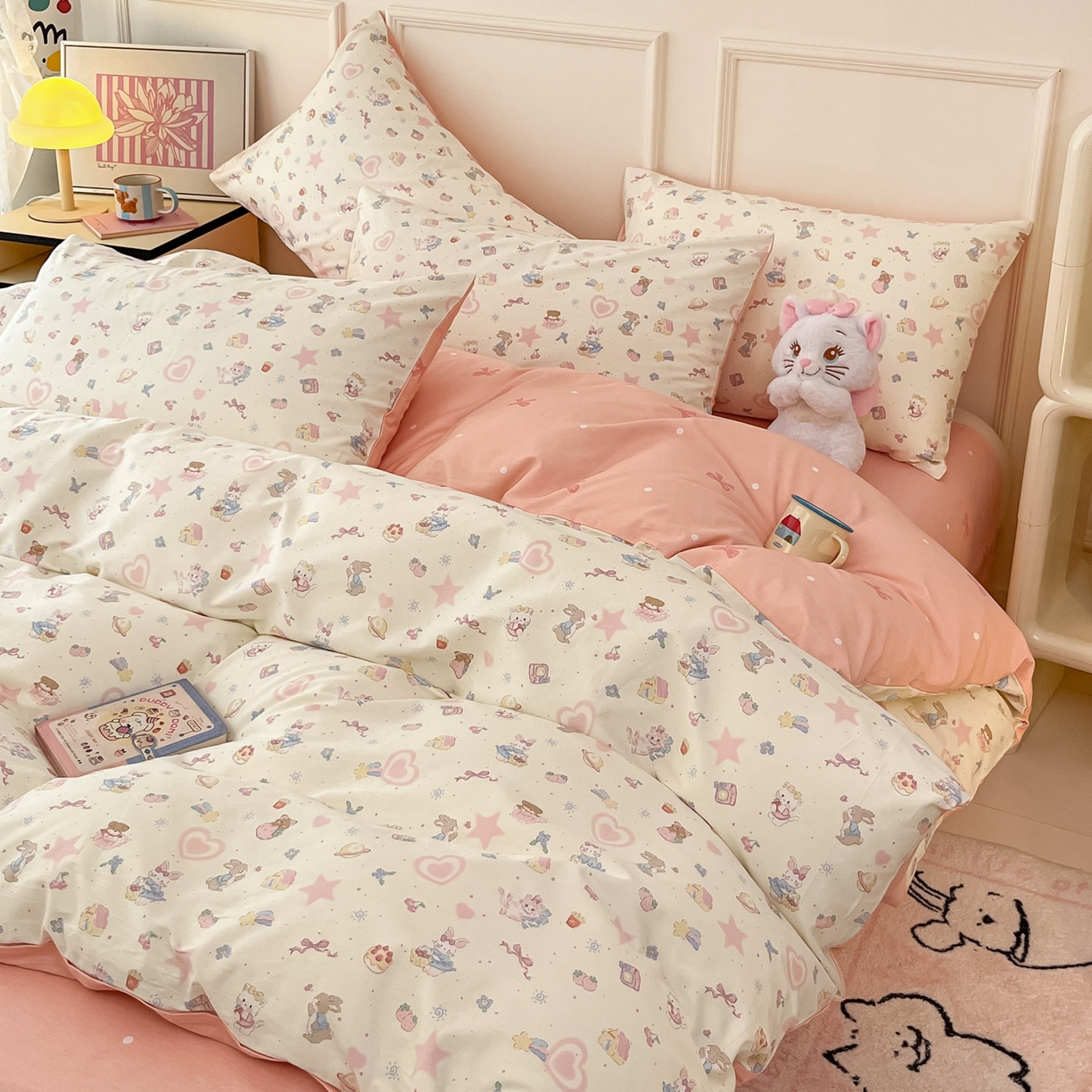 91家纺网 家纺一手货源 找家纺 西引力 2026新款40支全棉斜纹印花单枕套 生日派对