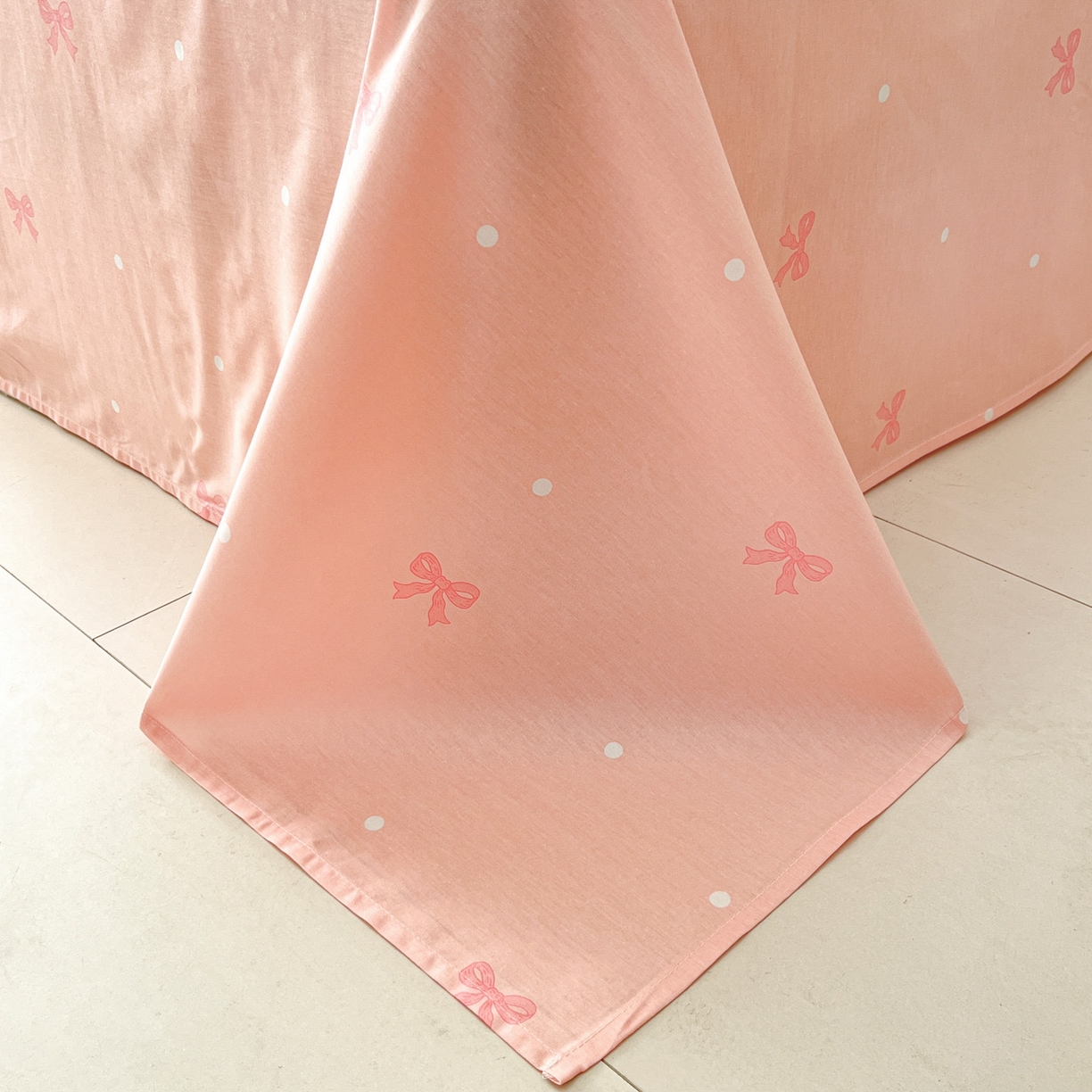 91家纺网 家纺一手货源 找家纺 西引力 2026新款40支全棉斜纹印花单枕套 糖果猫-粉