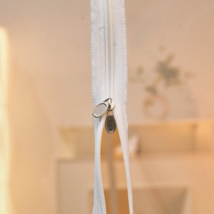 91家纺网 家纺一手货源 找家纺 千逸虹 2026新款卡通加密加大全底坐床遮光防摔回底蚊帐 蘑菇灰-回底