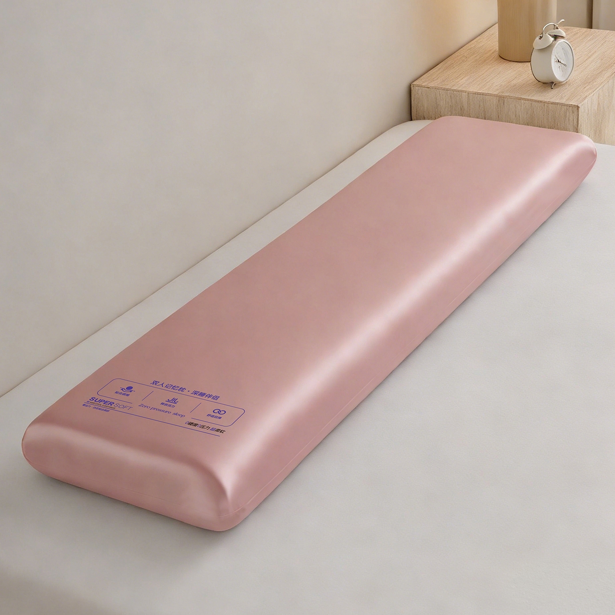 91家纺网 家纺一手货源 找家纺 乐可 2026新款深睡伴侣双人记忆枕枕头枕芯 深睡伴侣双人枕-粉 35x120cm