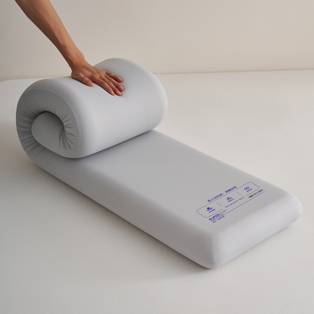 91家纺网 家纺一手货源 找家纺 乐可 2026新款深睡伴侣双人记忆枕枕头枕芯 深睡伴侣双人枕-灰 35x180cm