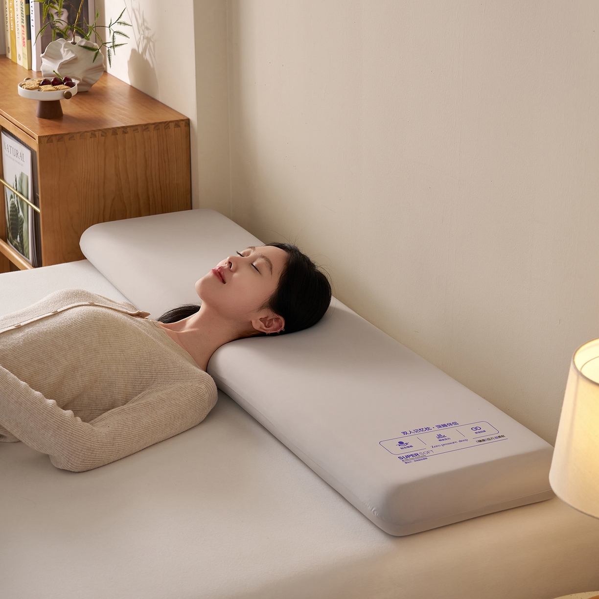 91家纺网 家纺一手货源 找家纺 乐可 2026新款深睡伴侣双人记忆枕枕头枕芯 深睡伴侣双人枕-灰 35x120cm