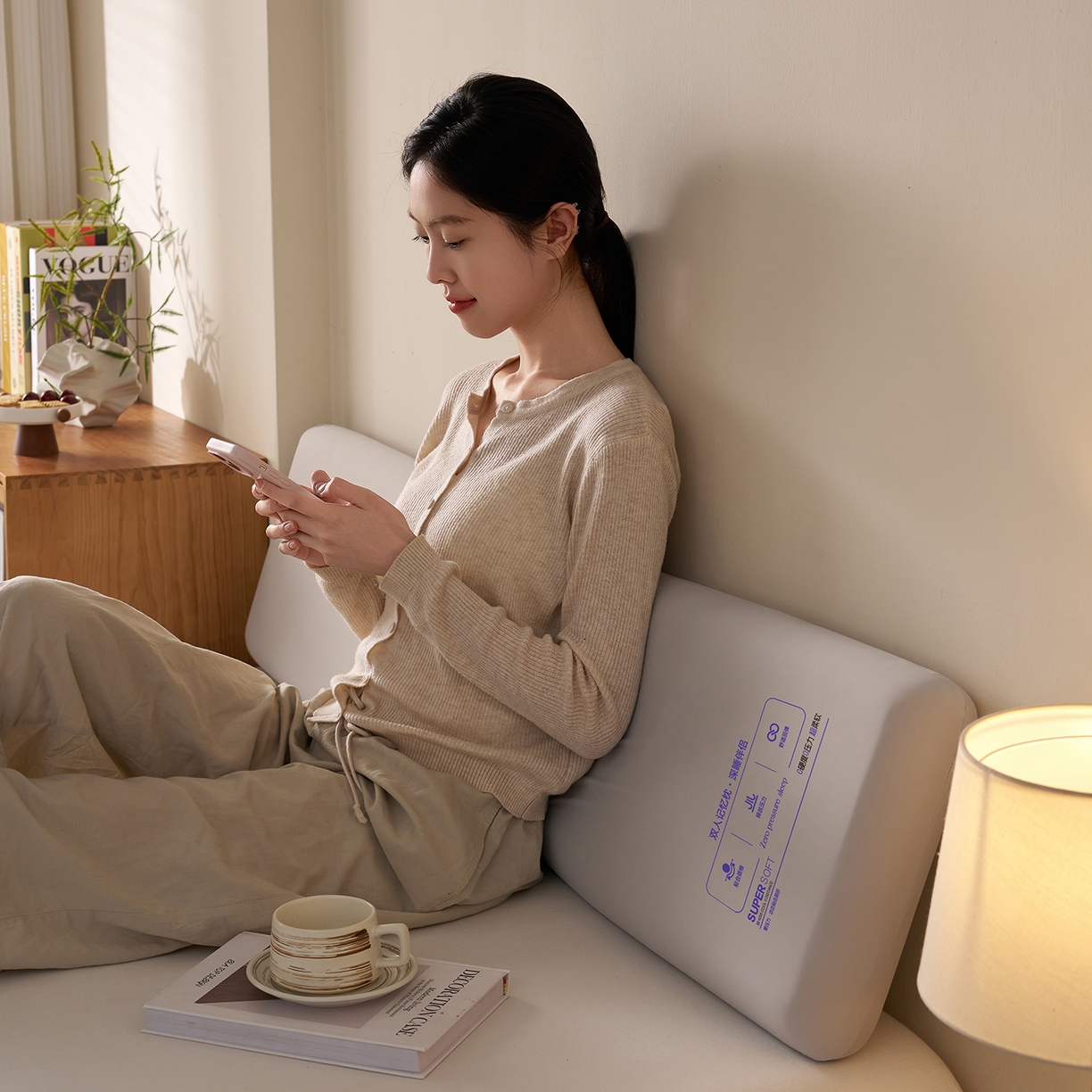 91家纺网 家纺一手货源 找家纺 乐可 2026新款深睡伴侣双人记忆枕枕头枕芯 深睡伴侣双人枕-灰 35x180cm