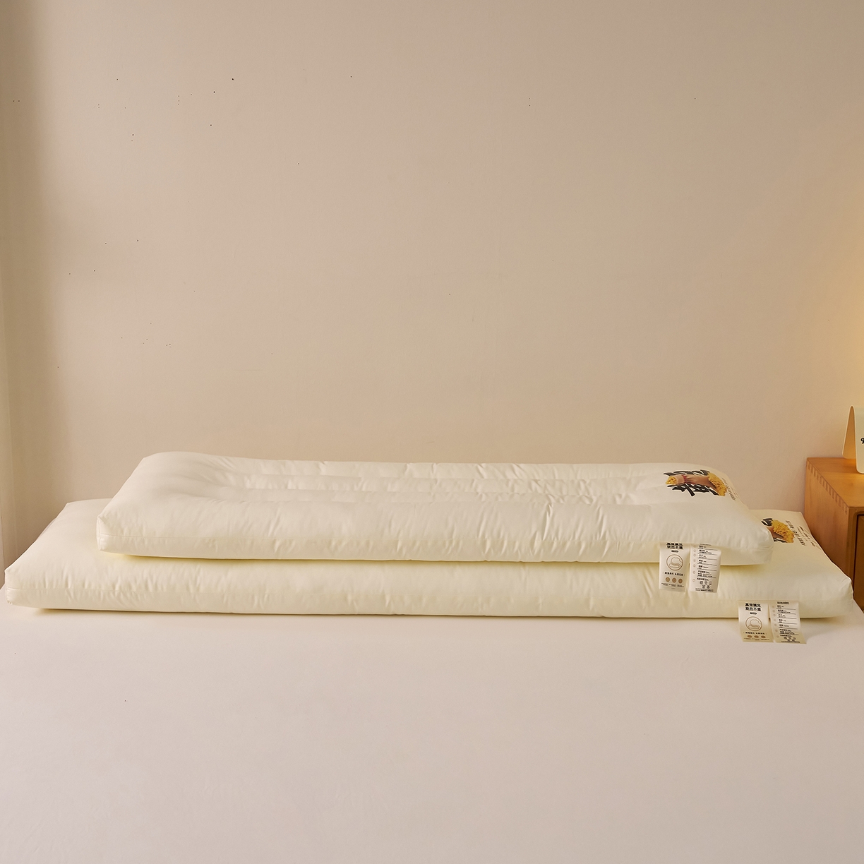 91家纺网 家纺一手货源 找家纺 乐可 2026新款大豆长枕黄豆双人枕枕头枕芯 黄豆双人长枕-1.8m