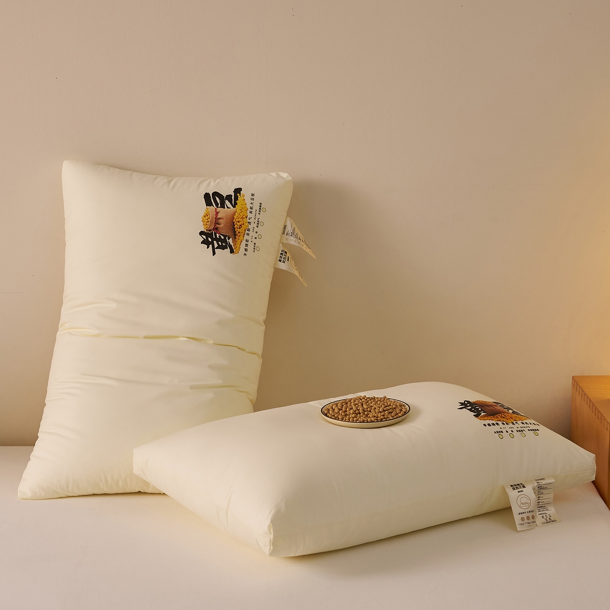 乐可 2026新款A类全棉大豆枕酣然入梦黄豆枕枕头枕芯 酣然入梦黄豆枕-高