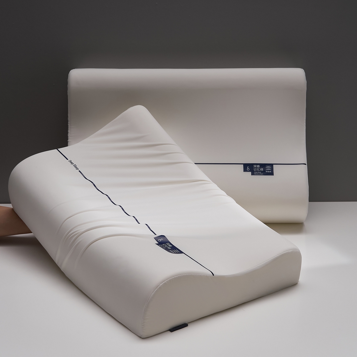 91家纺网 家纺一手货源 找家纺 （总）乐可 2026新款慢回弹记忆枕深睡记忆棉波浪枕枕头枕芯