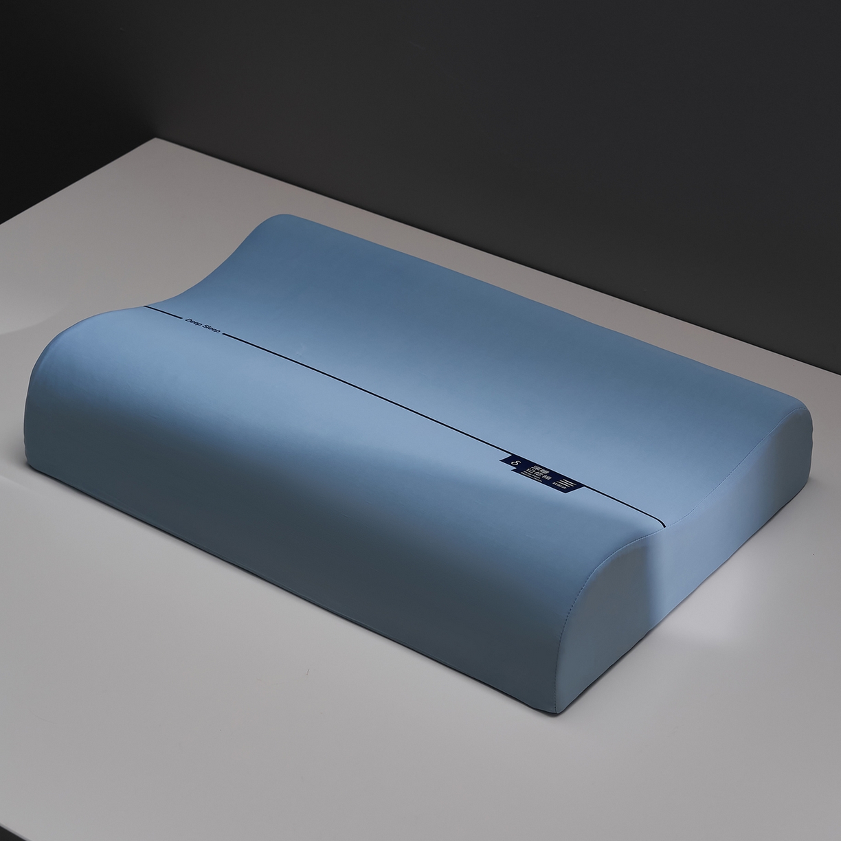 91家纺网 家纺一手货源 找家纺 乐可 2026新款慢回弹记忆枕深睡记忆棉波浪枕枕头枕芯 深睡记忆棉波浪枕-蓝-中枕