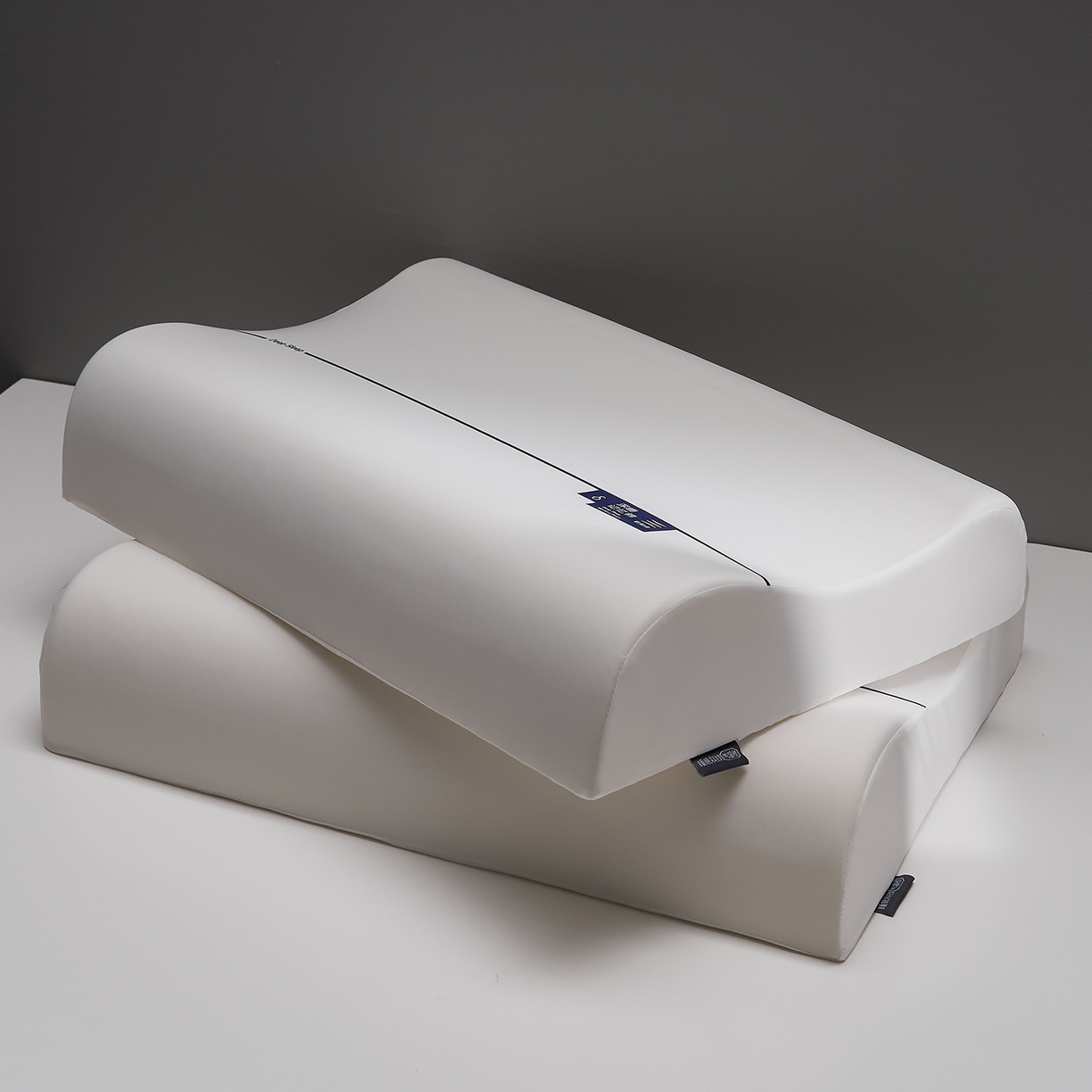 91家纺网 家纺一手货源 找家纺 乐可 2026新款慢回弹记忆枕深睡记忆棉波浪枕枕头枕芯 深睡记忆棉波浪枕-白-中枕