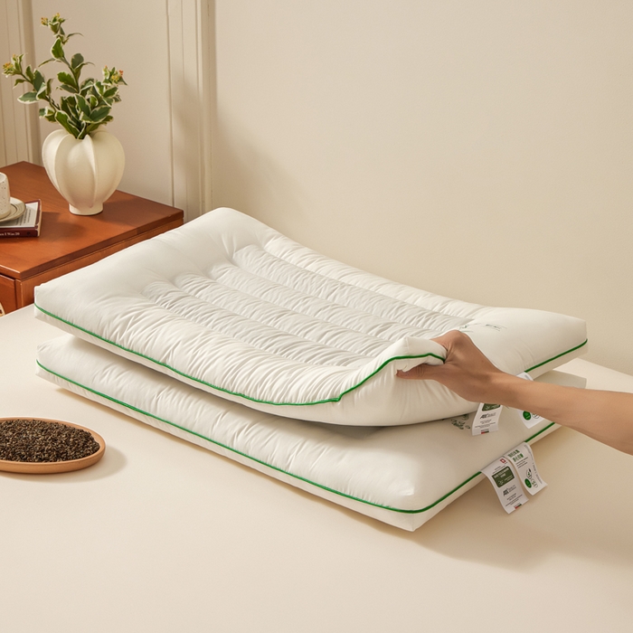 91家纺网 家纺一手货源 找家纺 （总）寐居家纺 2026新款茶香荞麦枕枕头枕芯