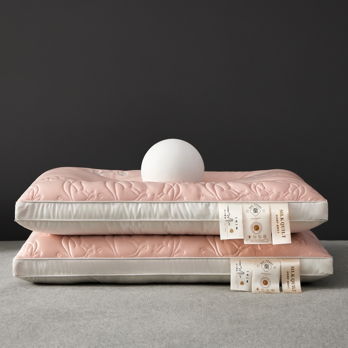 91家纺网 家纺一手货源 找家纺 寐居家纺 2026新款乳胶蚕丝枕枕头枕芯 乳胶蚕丝枕-粉