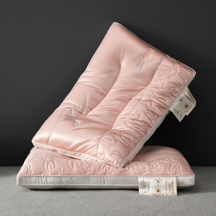 91家纺网 家纺一手货源 找家纺 寐居家纺 2026新款乳胶蚕丝枕枕头枕芯 乳胶蚕丝枕-粉