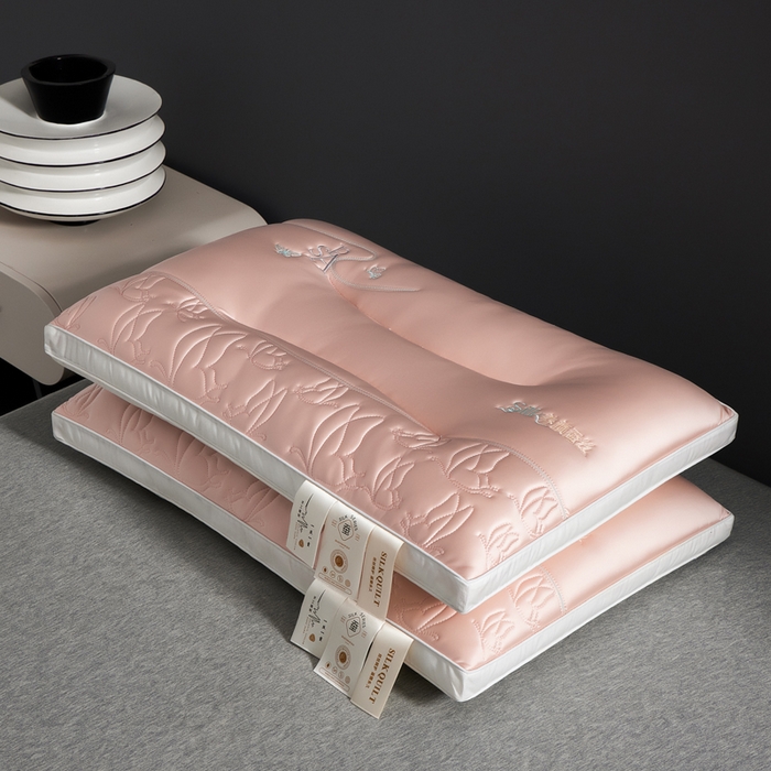 91家纺网 家纺一手货源 找家纺 寐居家纺 2026新款乳胶蚕丝枕枕头枕芯 乳胶蚕丝枕-粉