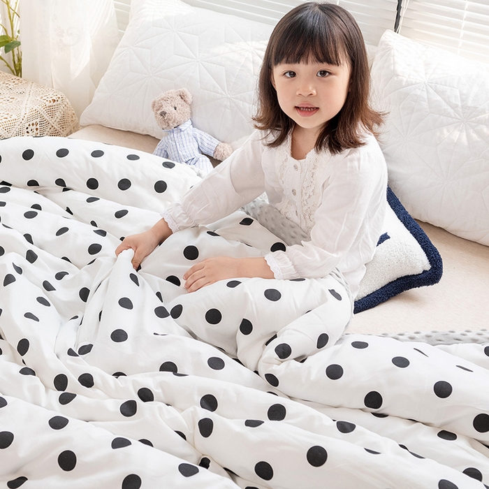 91家纺网 家纺一手货源 找家纺 （总）十九色 2024新款双人全棉夹棉安抚豆豆毯豆豆被