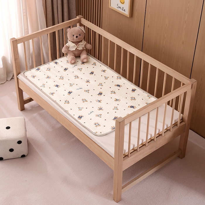 91家纺网 家纺一手货源 找家纺 （总）永旺家纺 2026新款四季可用A面全棉B面宝宝绒全棉纯棉双层纱防水隔尿垫垫子系列