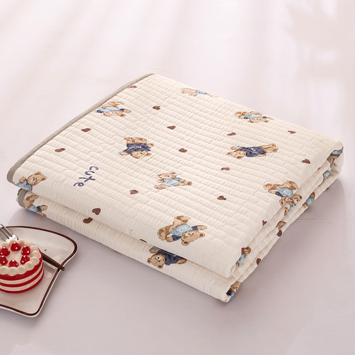 91家纺网 家纺一手货源 找家纺 （总）永旺家纺 2026新款四季可用A面全棉B面宝宝绒全棉纯棉双层纱防水隔尿垫垫子系列