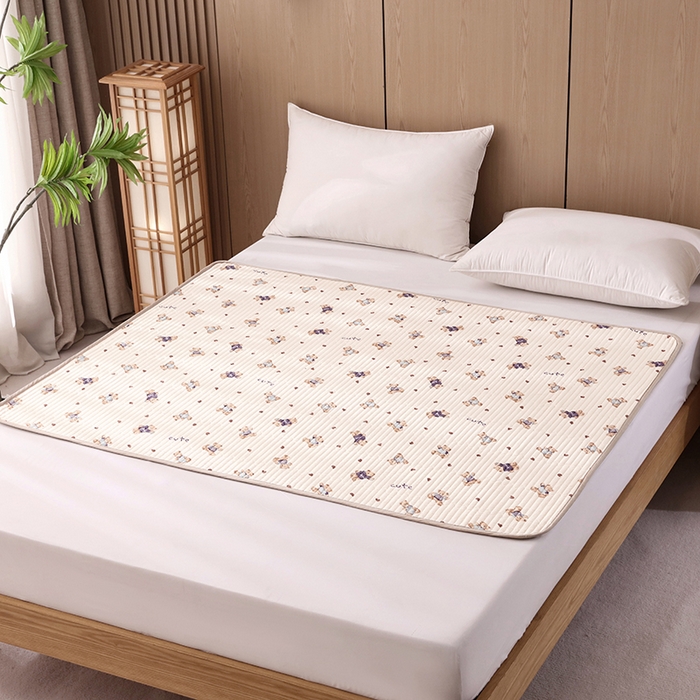 91家纺网 家纺一手货源 找家纺 （总）永旺家纺 2026新款四季可用A面全棉B面宝宝绒全棉纯棉双层纱防水隔尿垫垫子系列