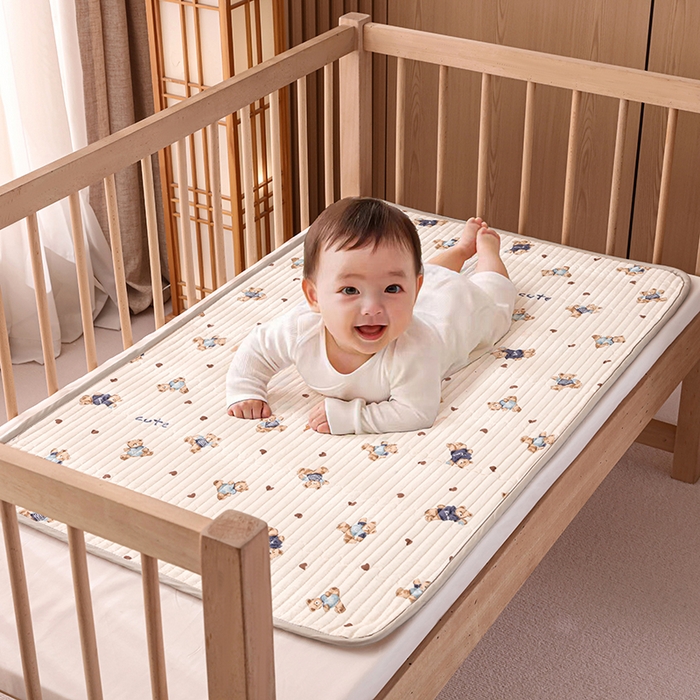 91家纺网 家纺一手货源 找家纺 （总）永旺家纺 2026新款四季可用A面全棉B面宝宝绒全棉纯棉双层纱防水隔尿垫垫子系列