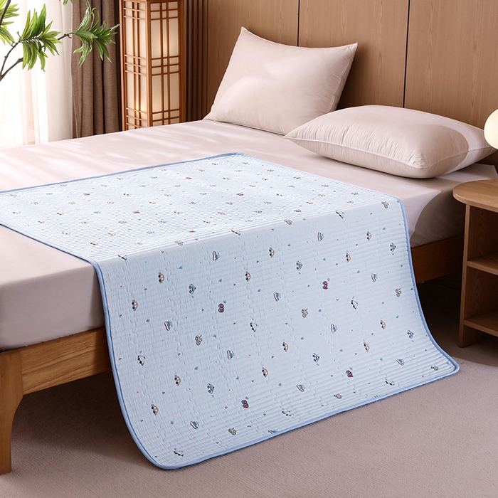 91家纺网 家纺一手货源 找家纺 永旺家纺 2026新款四季可用A面全棉B面宝宝绒全棉纯棉双层纱防水隔尿垫垫子系列 汽车乐园