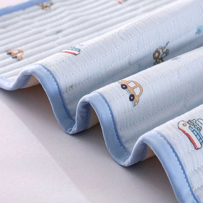 91家纺网 家纺一手货源 找家纺 永旺家纺 2026新款四季可用A面全棉B面宝宝绒全棉纯棉双层纱防水隔尿垫垫子系列 汽车乐园