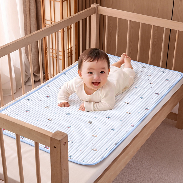 91家纺网 家纺一手货源 找家纺 永旺家纺 2026新款四季可用A面全棉B面宝宝绒全棉纯棉双层纱防水隔尿垫垫子系列 汽车乐园