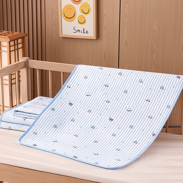 91家纺网 家纺一手货源 找家纺 永旺家纺 2026新款四季可用A面全棉B面宝宝绒全棉纯棉双层纱防水隔尿垫垫子系列 汽车乐园