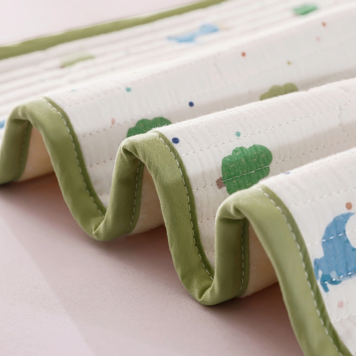 91家纺网 家纺一手货源 找家纺 永旺家纺 2026新款四季可用A面全棉B面宝宝绒全棉纯棉双层纱防水隔尿垫垫子系列 恐龙乐园