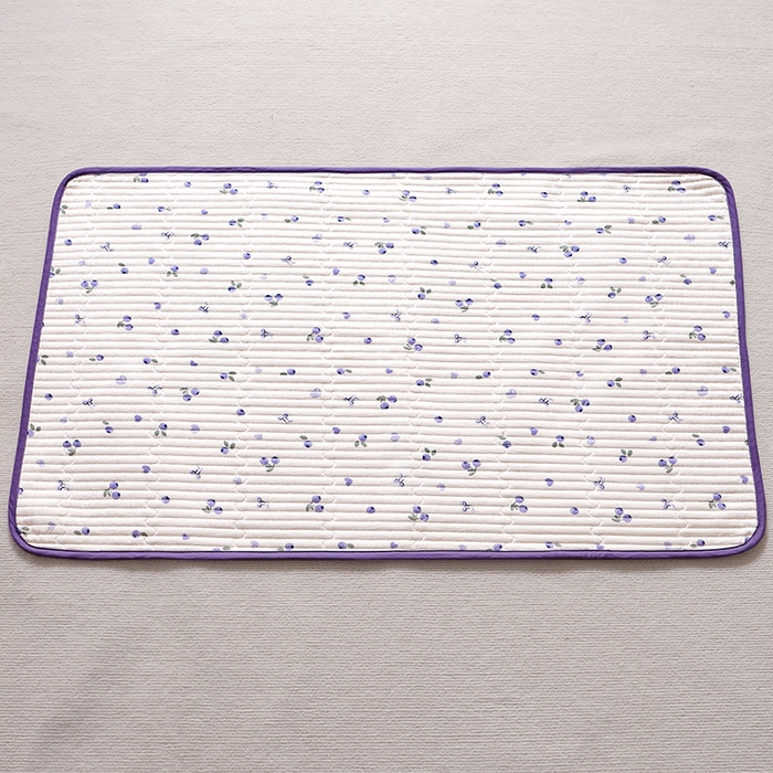 91家纺网 家纺一手货源 找家纺 永旺家纺 2026新款四季可用A面全棉B面宝宝绒全棉纯棉双层纱防水隔尿垫垫子系列 蓝莓