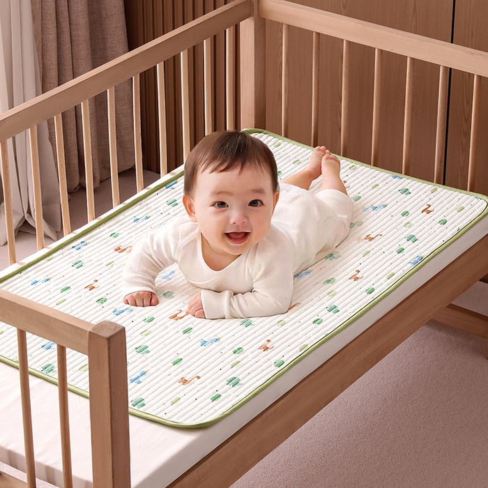 91家纺网 家纺一手货源 找家纺 永旺家纺 2026新款四季可用A面全棉B面宝宝绒全棉纯棉双层纱防水隔尿垫垫子系列 恐龙乐园