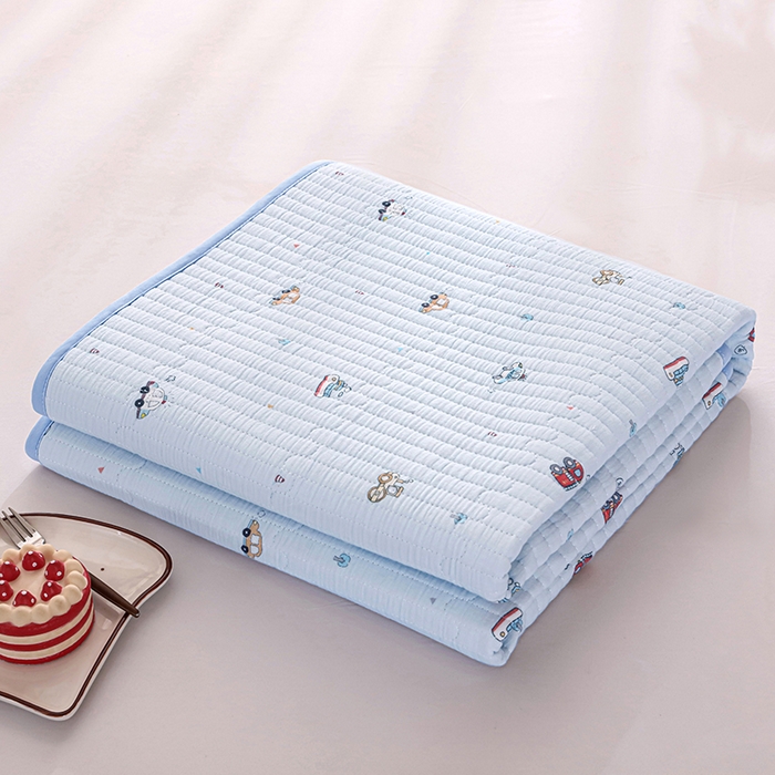 91家纺网 家纺一手货源 找家纺 永旺家纺 2026新款四季可用A面全棉B面宝宝绒全棉纯棉双层纱防水隔尿垫垫子系列 汽车乐园