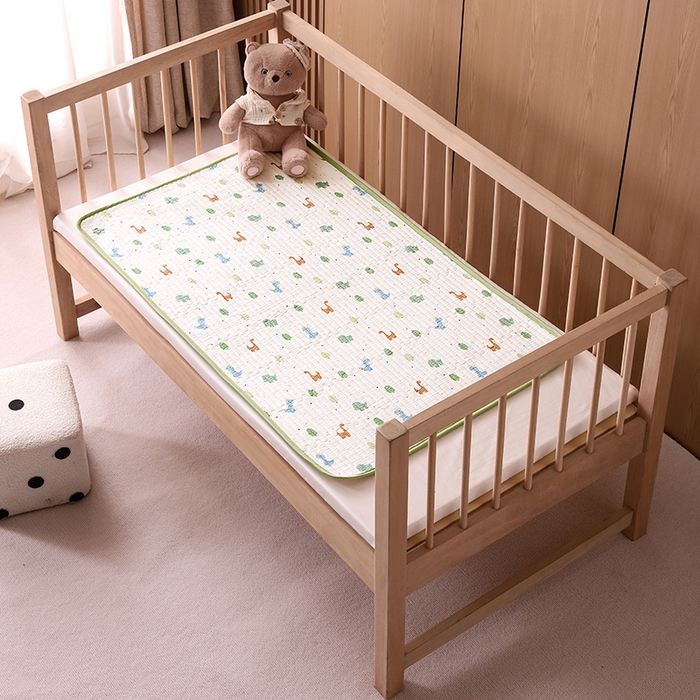 91家纺网 家纺一手货源 找家纺 永旺家纺 2026新款四季可用A面全棉B面宝宝绒全棉纯棉双层纱防水隔尿垫垫子系列 恐龙乐园