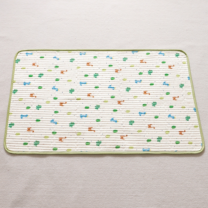 91家纺网 家纺一手货源 找家纺 永旺家纺 2026新款四季可用A面全棉B面宝宝绒全棉纯棉双层纱防水隔尿垫垫子系列 恐龙乐园