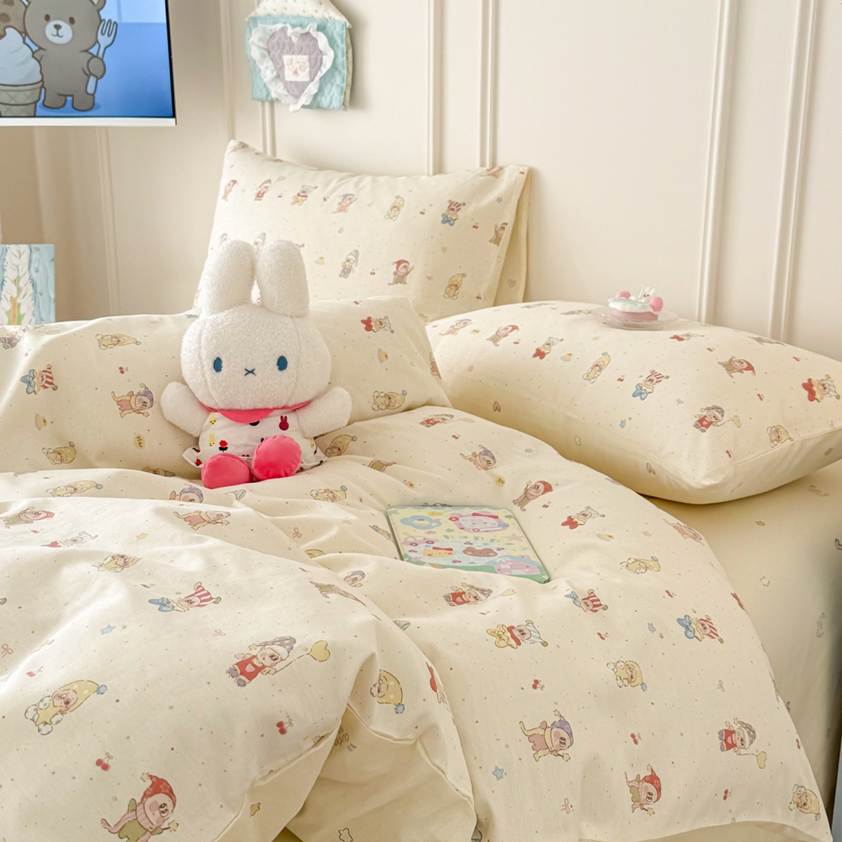 91家纺网 家纺一手货源 找家纺 呗旺鹿 2026新款全棉纯棉40支12868星仔系列单被套被套单件单品被套 梦幻童乡