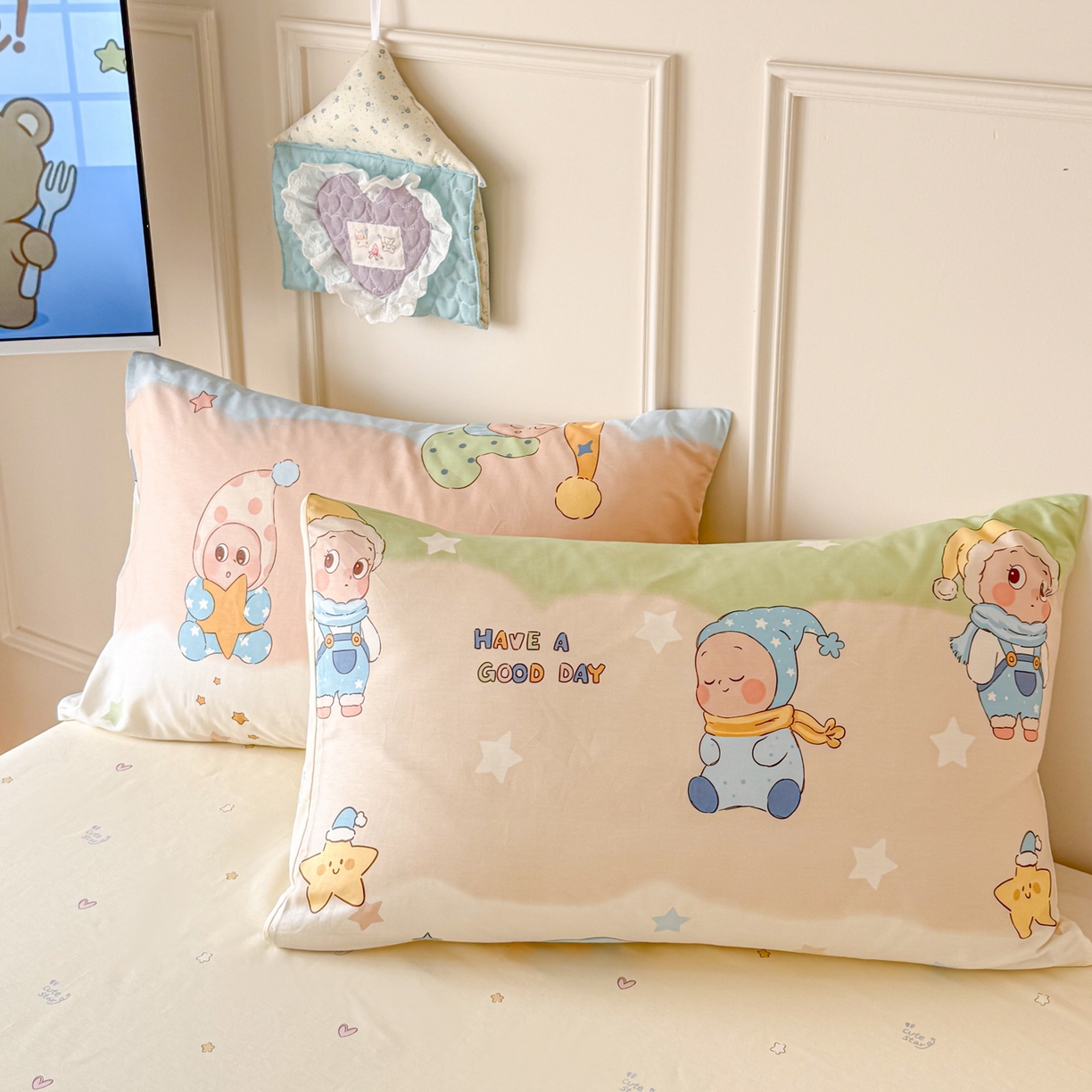 91家纺网 家纺一手货源 找家纺 呗旺鹿 2026新款全棉纯棉40支12868星仔系列单被套被套单件单品被套 星梦童话