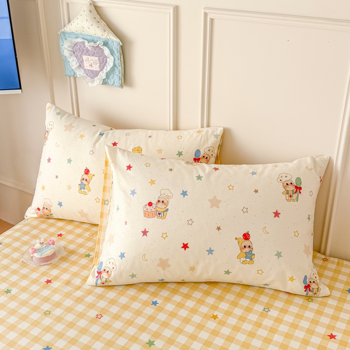 91家纺网 家纺一手货源 找家纺 呗旺鹿 2026新款全棉纯棉40支12868星仔系列单被套被套单件单品被套 快乐小星星