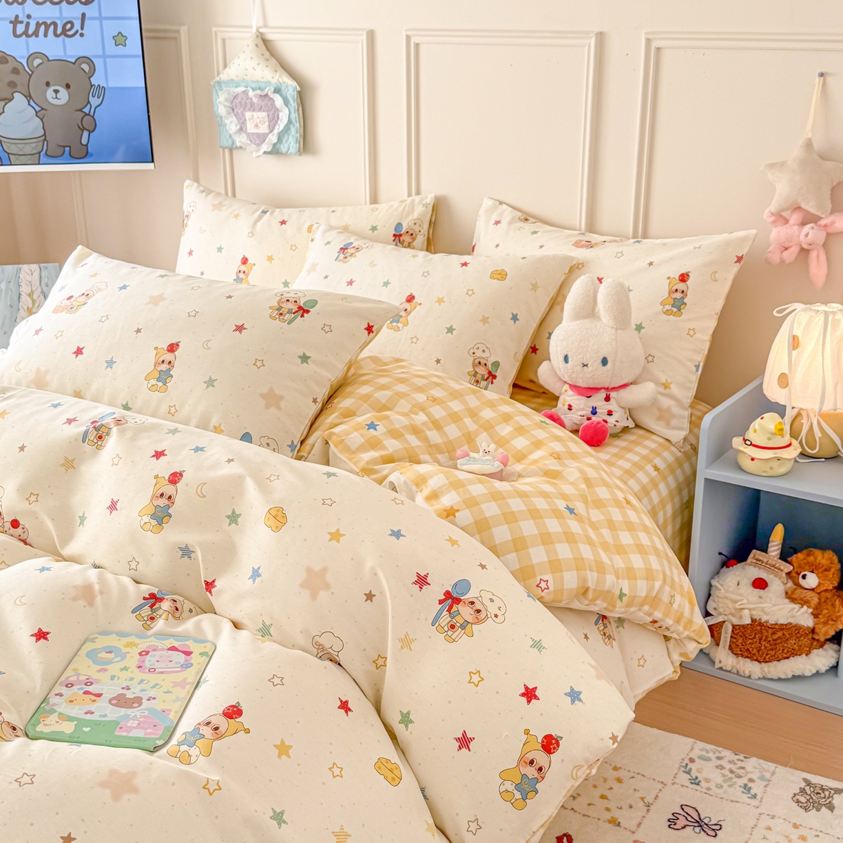呗旺鹿 2026新款全棉纯棉40支12868星仔系列单被套被套单件单品被套 快乐小星星