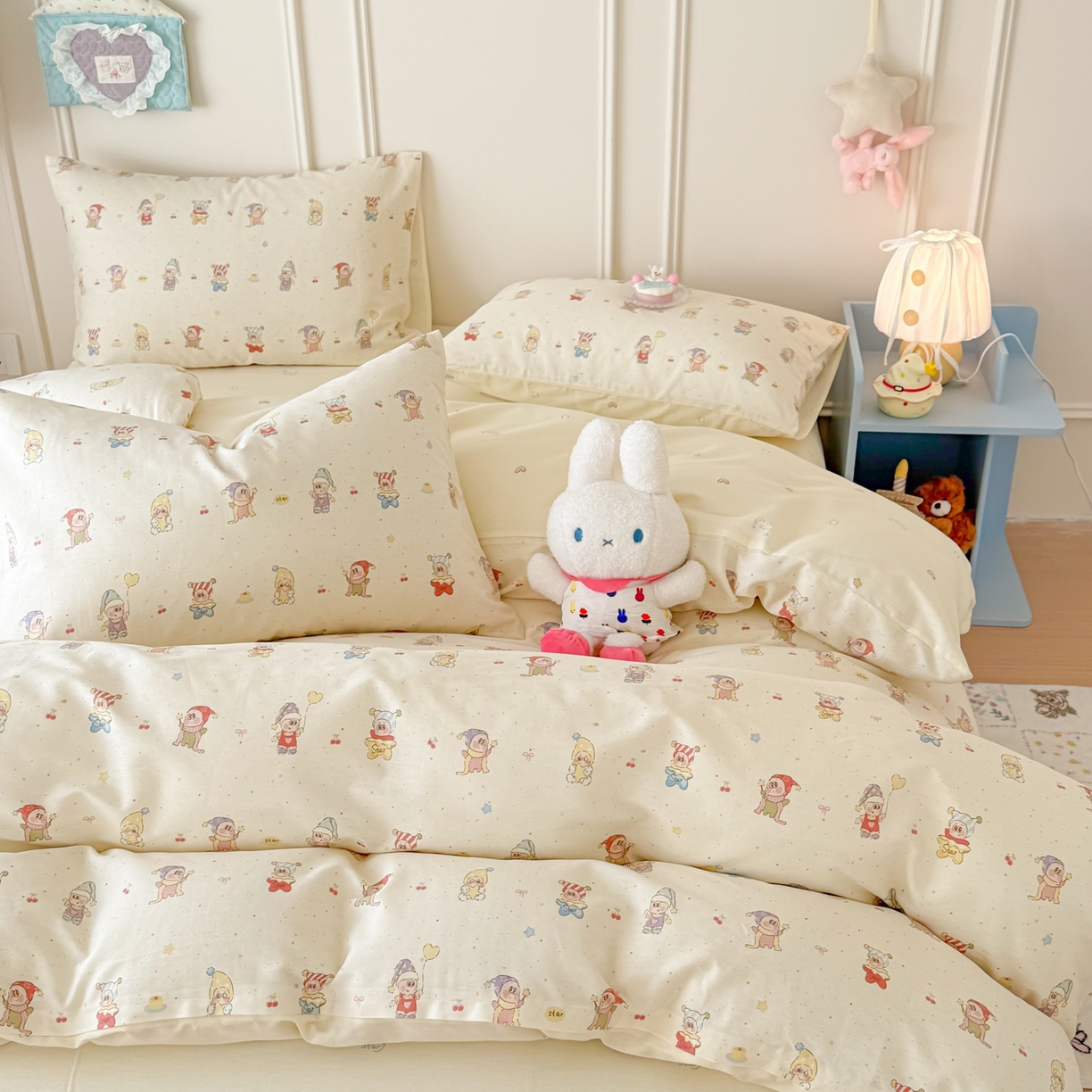 91家纺网 家纺一手货源 找家纺 呗旺鹿 2026新款全棉纯棉40支12868星仔系列单被套被套单件单品被套 梦幻童乡